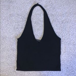 SOLD...Black Halter Crop Top